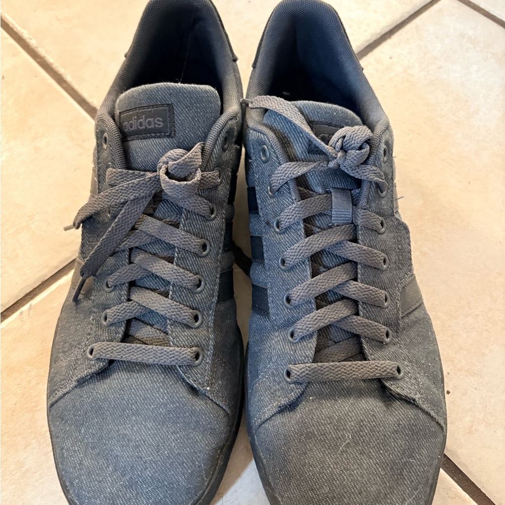 adidas Gray Low-Top Canvas Sneakers